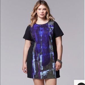 Simply Vera by Vera Wang NWT 👗blue & black dress